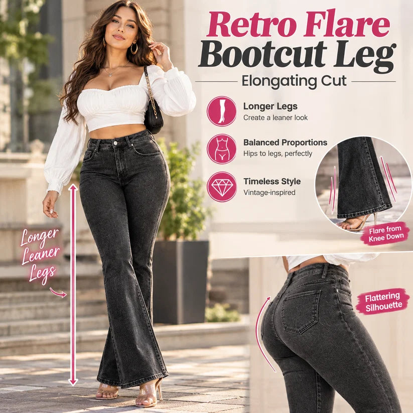 🔥🔥 LAST DAY — 49% OFF! Curves Sculpting Butt Lifter Bell Bottoms – Casual & Party Stretch Jeans 💃