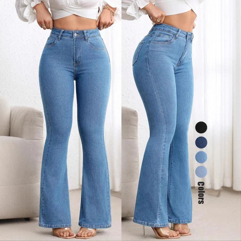 🔥🔥 LAST DAY — 49% OFF! Curves Sculpting Butt Lifter Bell Bottoms – Casual & Party Stretch Jeans 💃