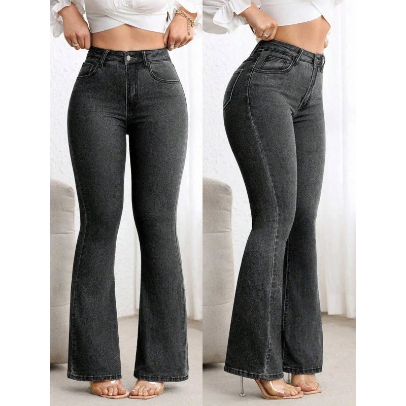 🔥🔥 LAST DAY — 49% OFF! Curves Sculpting Butt Lifter Bell Bottoms – Casual & Party Stretch Jeans 💃