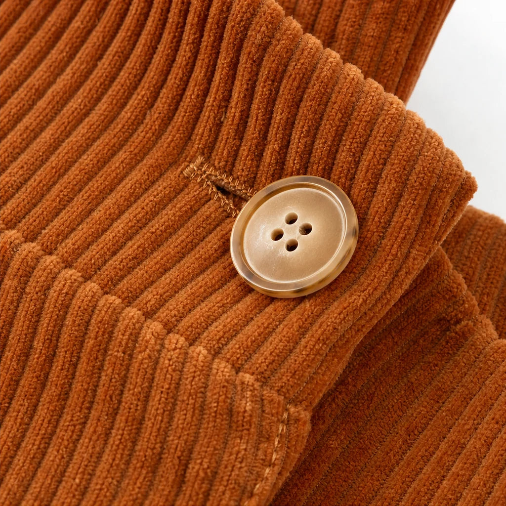 🎁New Arrivals 🔥Asymmetric Button-Wrap Corduroy Top